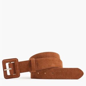 J. Crew Factory 100% Suede Square Buckle Waist Belt Sz X/XL Runs Small